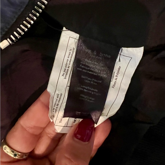 Rag and Bone navy quilted bomber jacket. Women’s small. Gently worn. - Picture 6 of 8